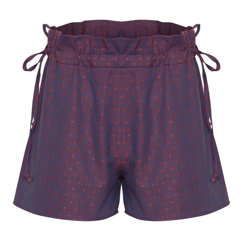 Thumbnail of Holly Shorts In Organic Cotton Purple Dots image