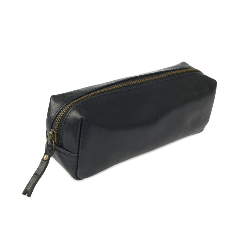 Black Leather Pencil Case by VIDA VIDA