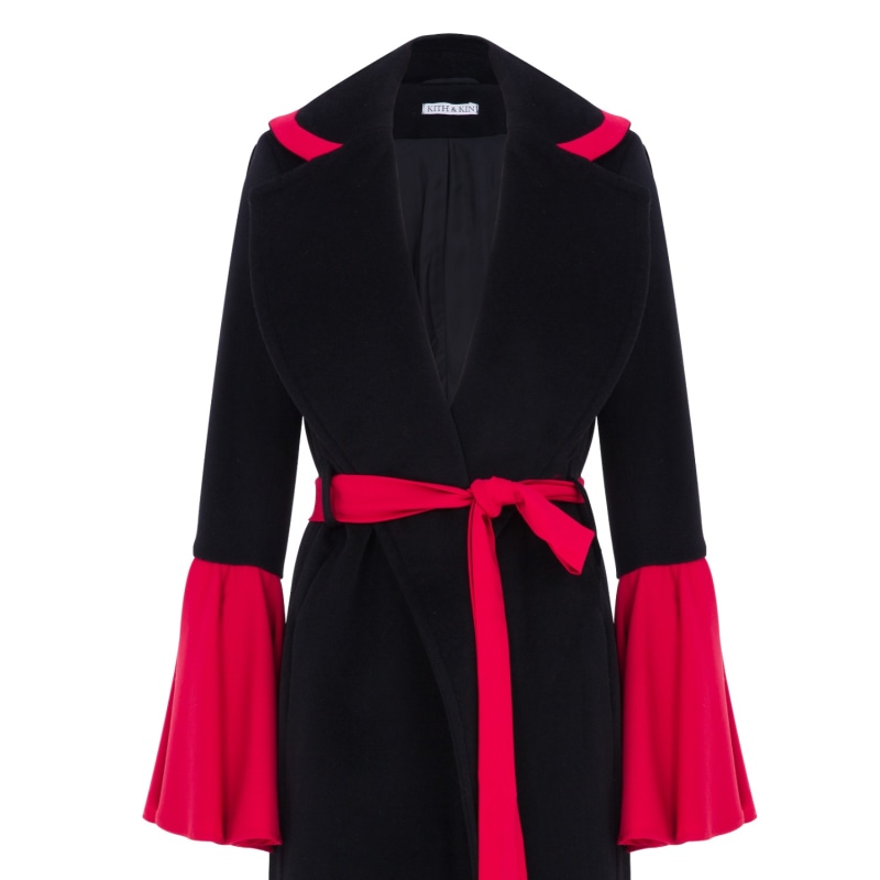 Thumbnail of Couture Wool Coat With Geometric Details image