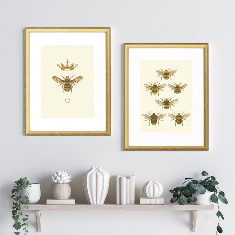 Thumbnail of 'British Bees' Fine Art Print A5 Colour image