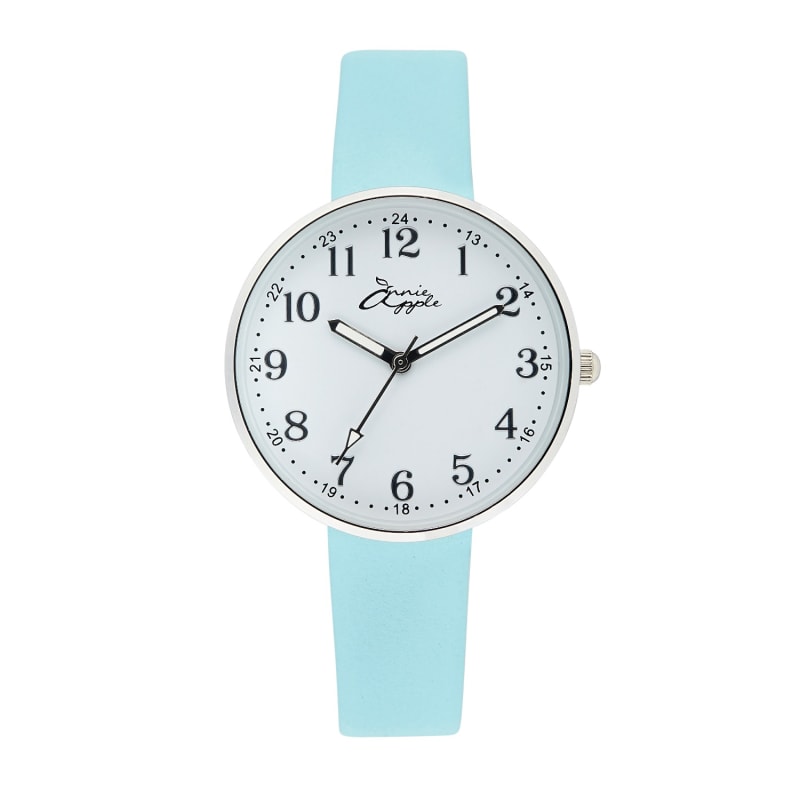 Thumbnail of Annie Apple Empress Interchangeable Blue Leather, Silver Mesh Wrist To Nurse Watch Ladies image