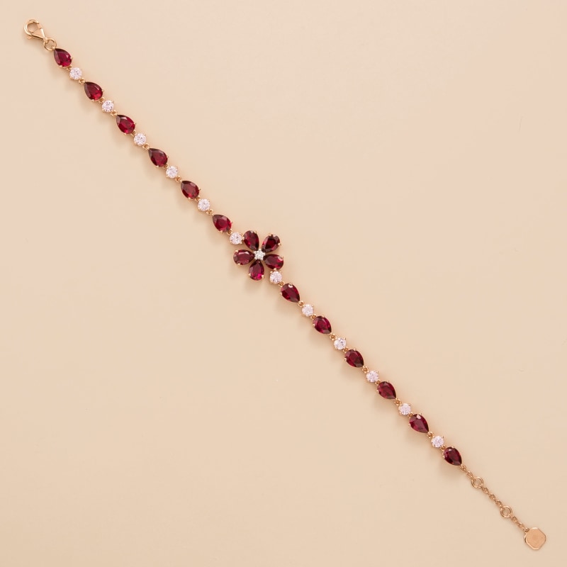 Thumbnail of Florea Rose Gold Bracelet Ruby, Pink Sapphire & Diamond image