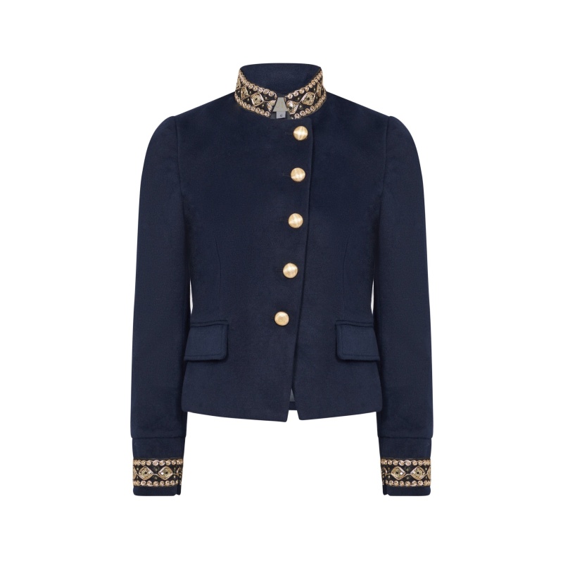 Navy and gold jacket hotsell