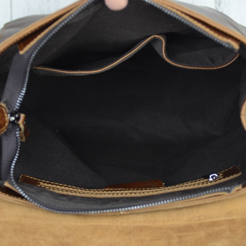 Thumbnail of Handmade Worn Look Genuine Leather Slim Backpack - Dark Brown image