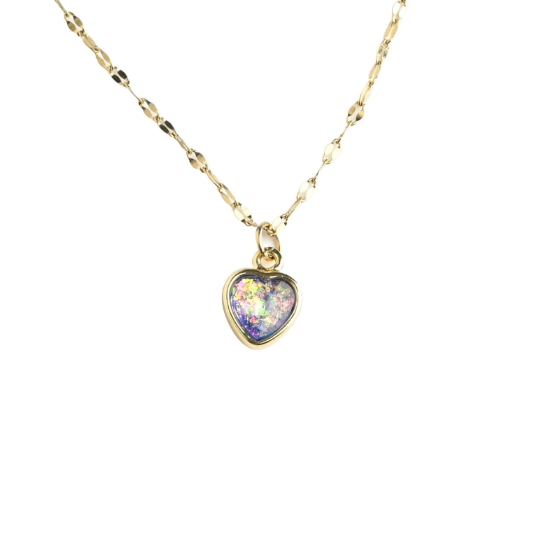 Thumbnail of Wear Blue Gold Heart Necklace image