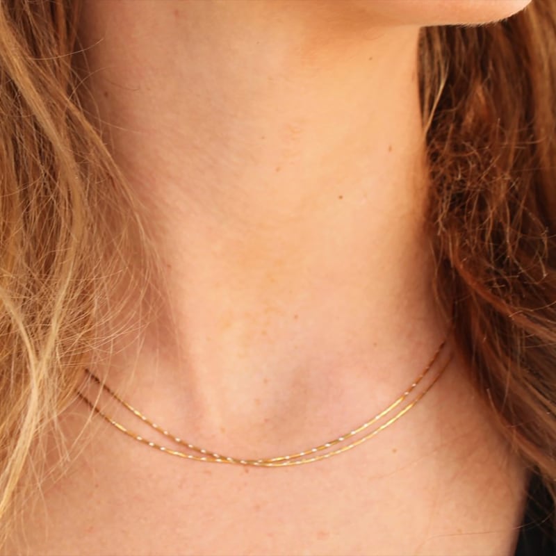 Thumbnail of Ruth Necklace Gold Vermeil & Silver Details image