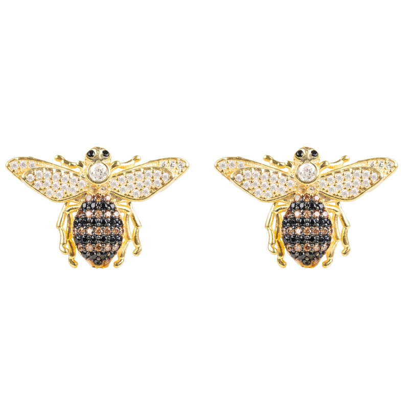 Thumbnail of Honey Bee Stud Earrings Gold image