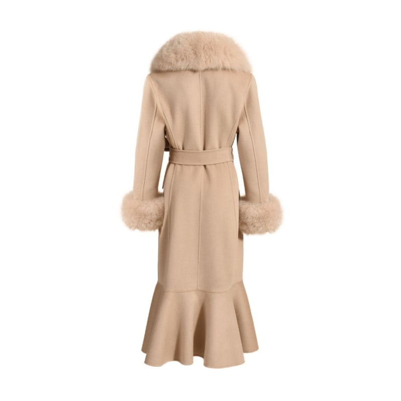 Thumbnail of Westminster Cashmere Peplum Coat Beige image