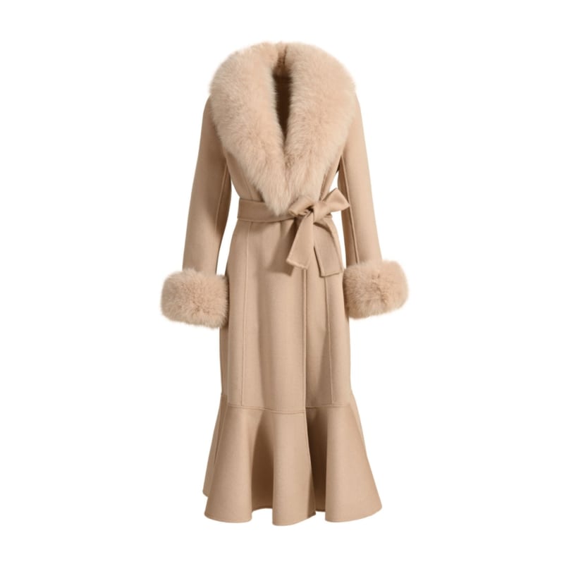 Thumbnail of Westminster Cashmere Peplum Coat Beige image