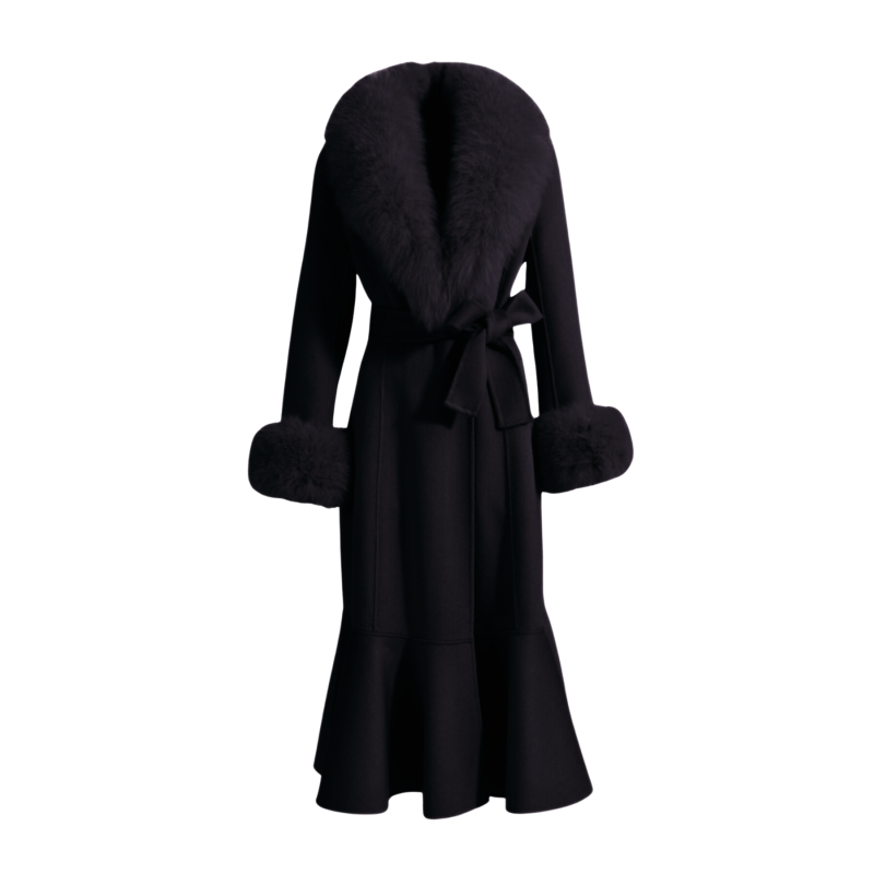 Long peplum clearance coat