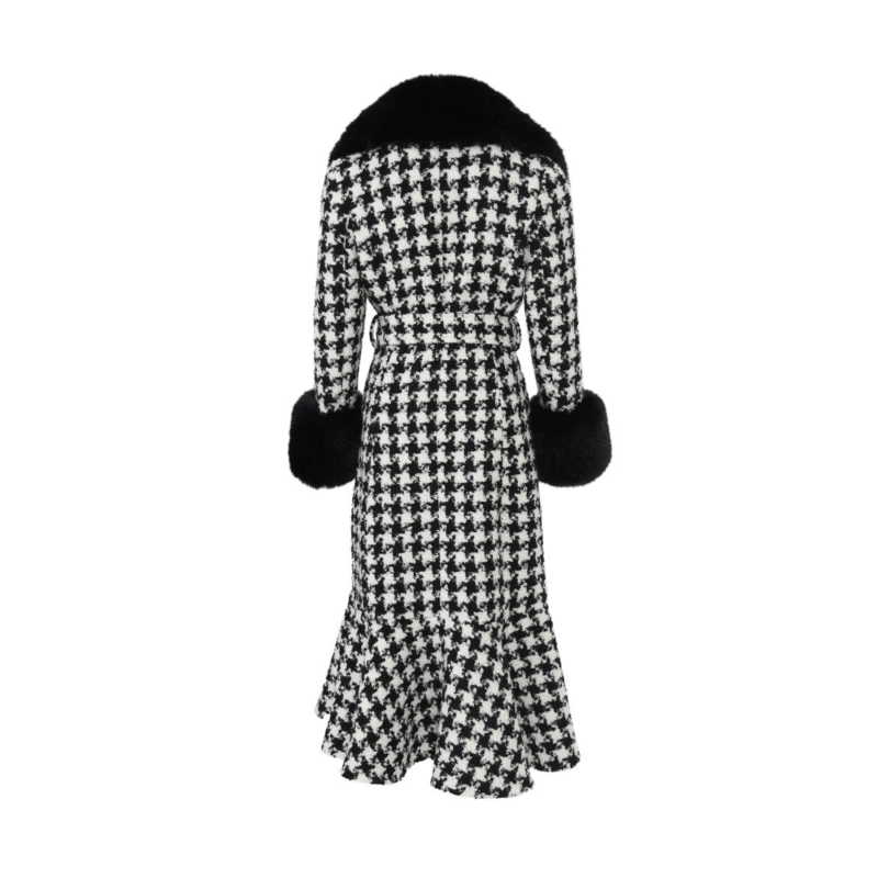 Thumbnail of Westminster Cashmere Peplum Coat Houndstooth image