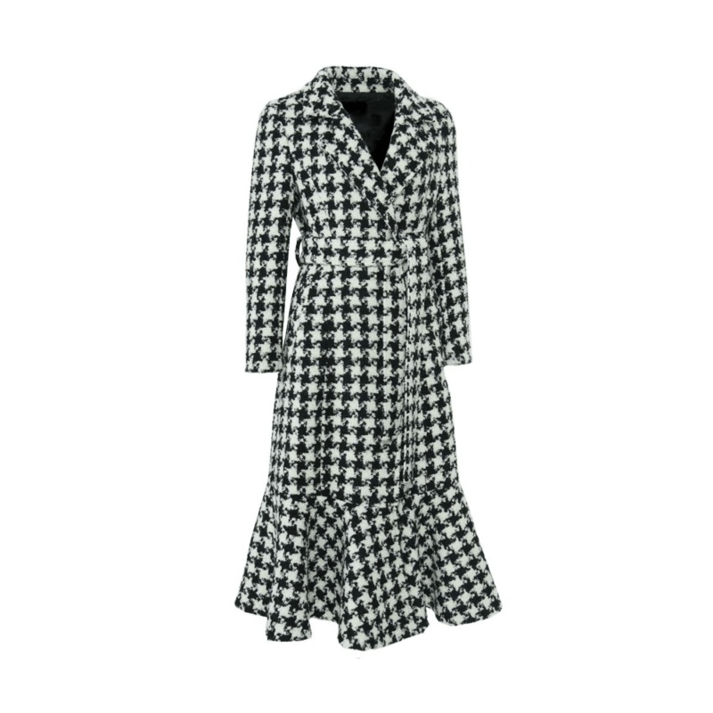 Thumbnail of Westminster Cashmere Peplum Coat Houndstooth image