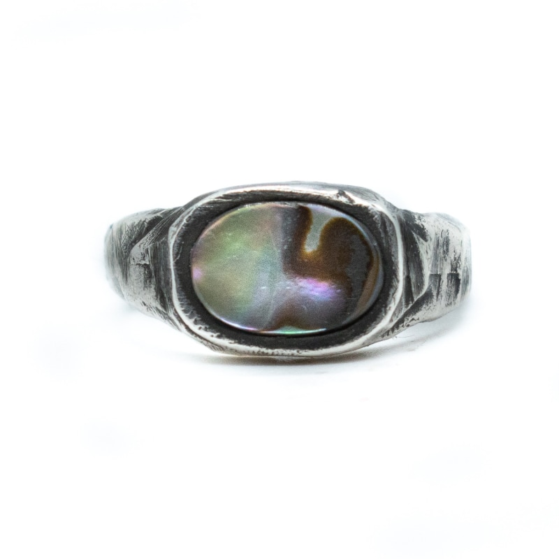 Thumbnail of Davy Jones Silver - Abalone Shell Signet Ring image