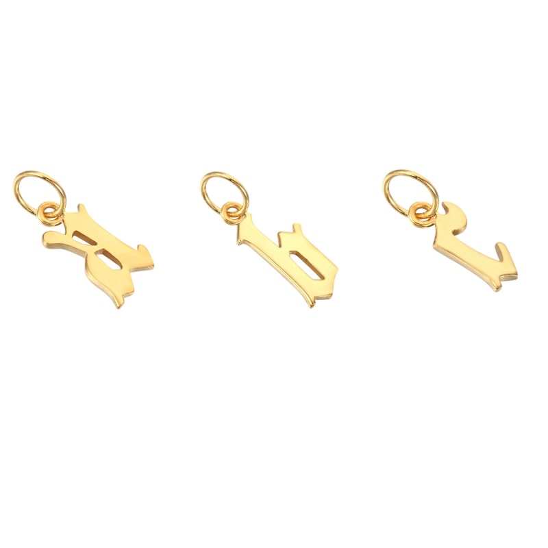 Old english letter charms new arrivals