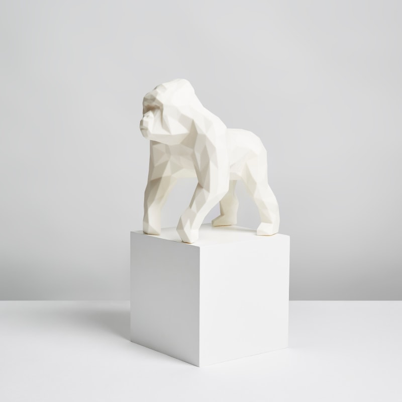 Thumbnail of Gorilla Geometric Sculpture Gus in White image