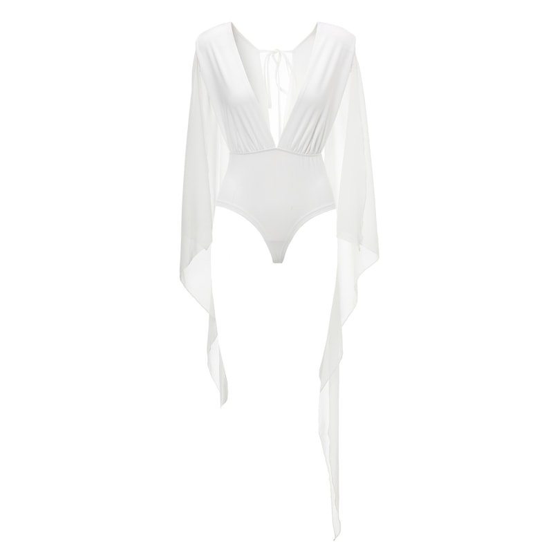 Thumbnail of White Body With Chiffon Sleeves image