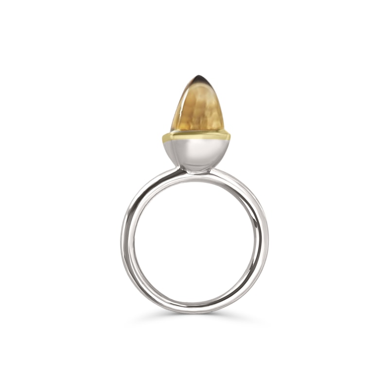 Thumbnail of White Gold Honey Topaz Statement Ring image
