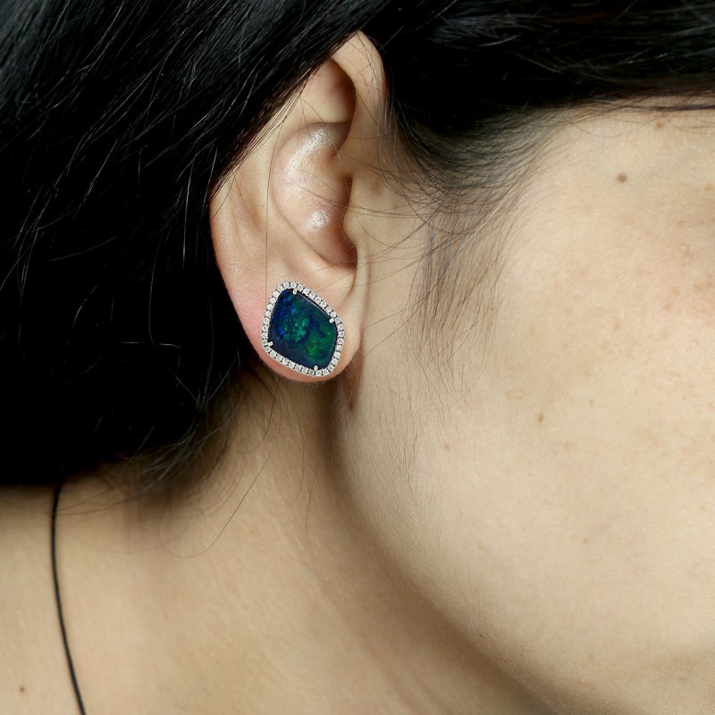 Opal doublet earrings shop