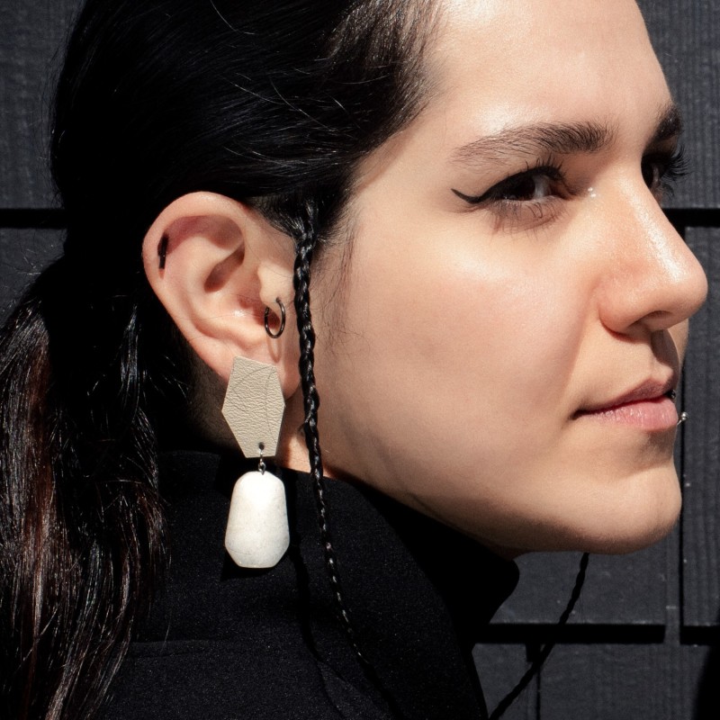 Thumbnail of White Jade Earrings image