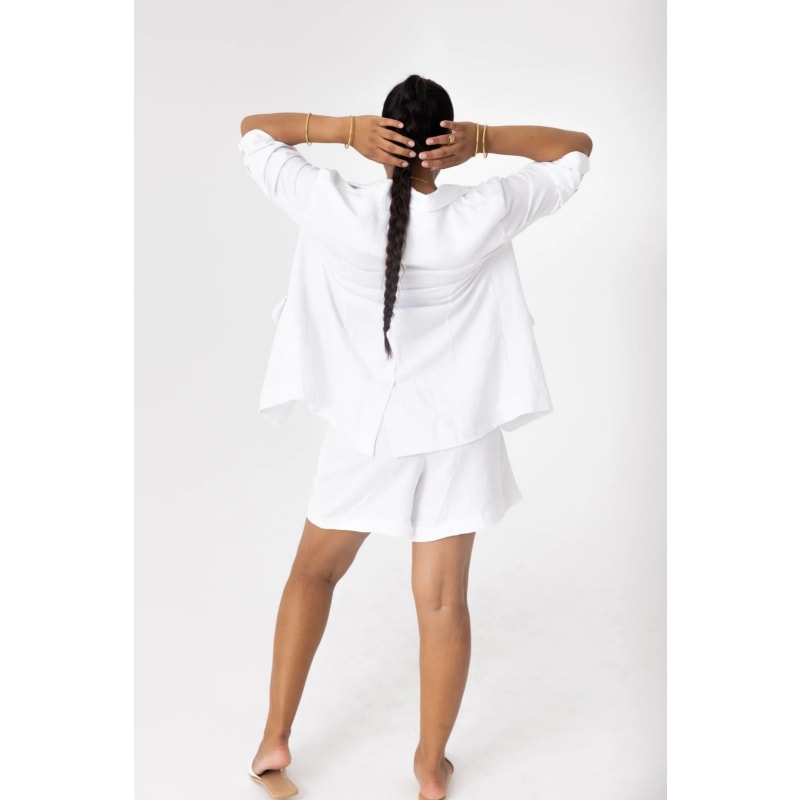 Thumbnail of White Linen Blazer image