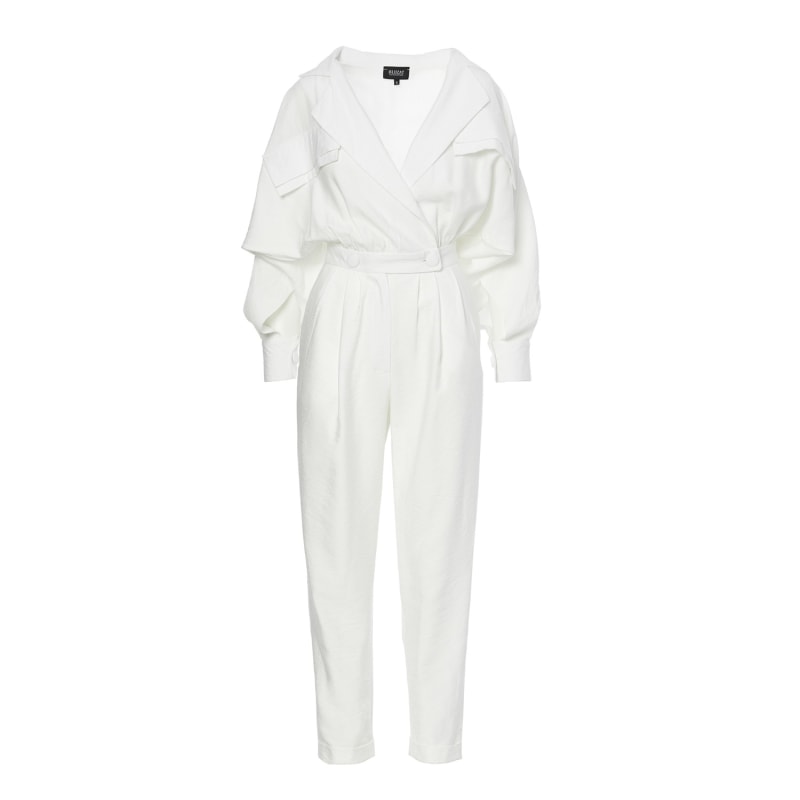 White maxi jumpsuit top