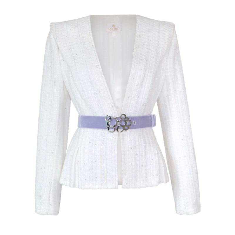 Tweed pearl jacket hot sale