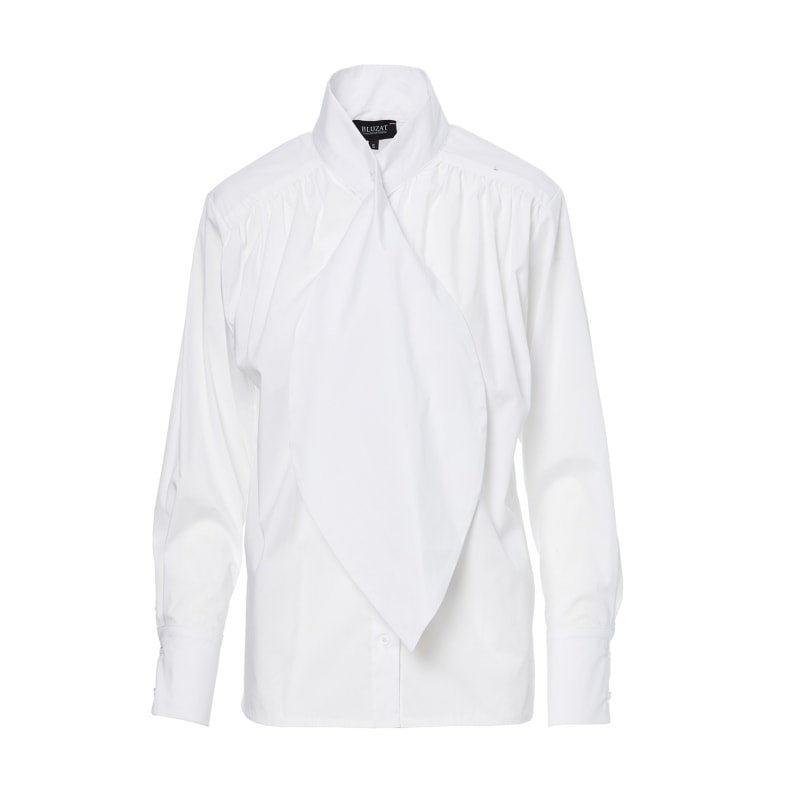 Baggy white collar shirt deals