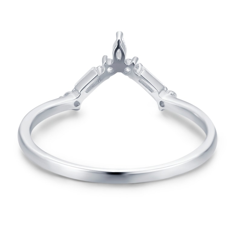 Thumbnail of Monte Arc Ring White Gold Vermeil image