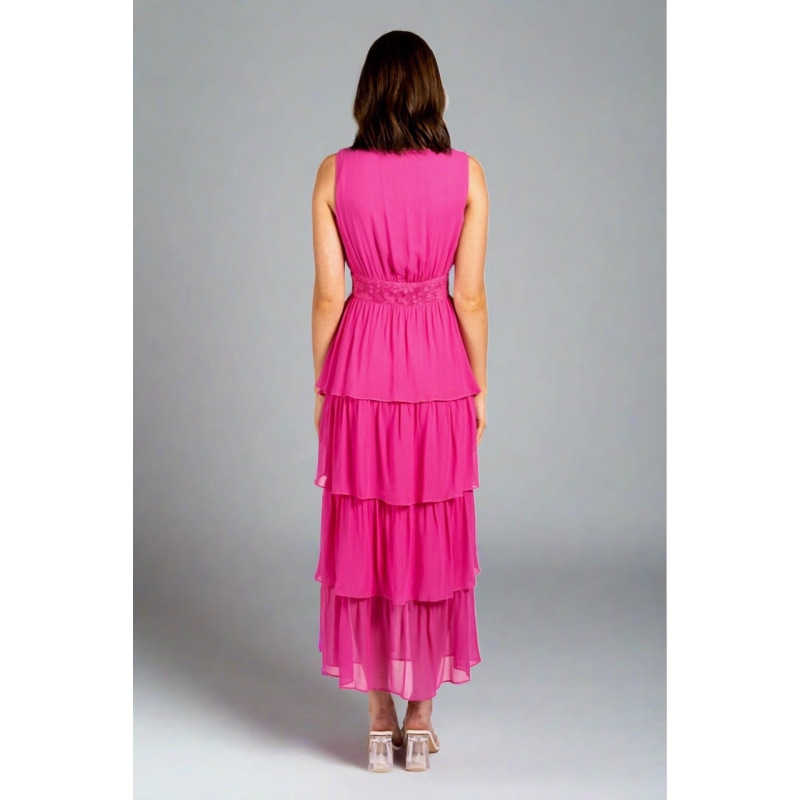 Thumbnail of Hot Pink Layered Maxi Dress - Allure image