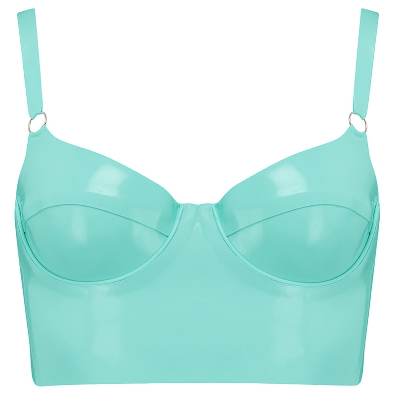 Thumbnail of Latex Full Cup Bra - Jade Green image