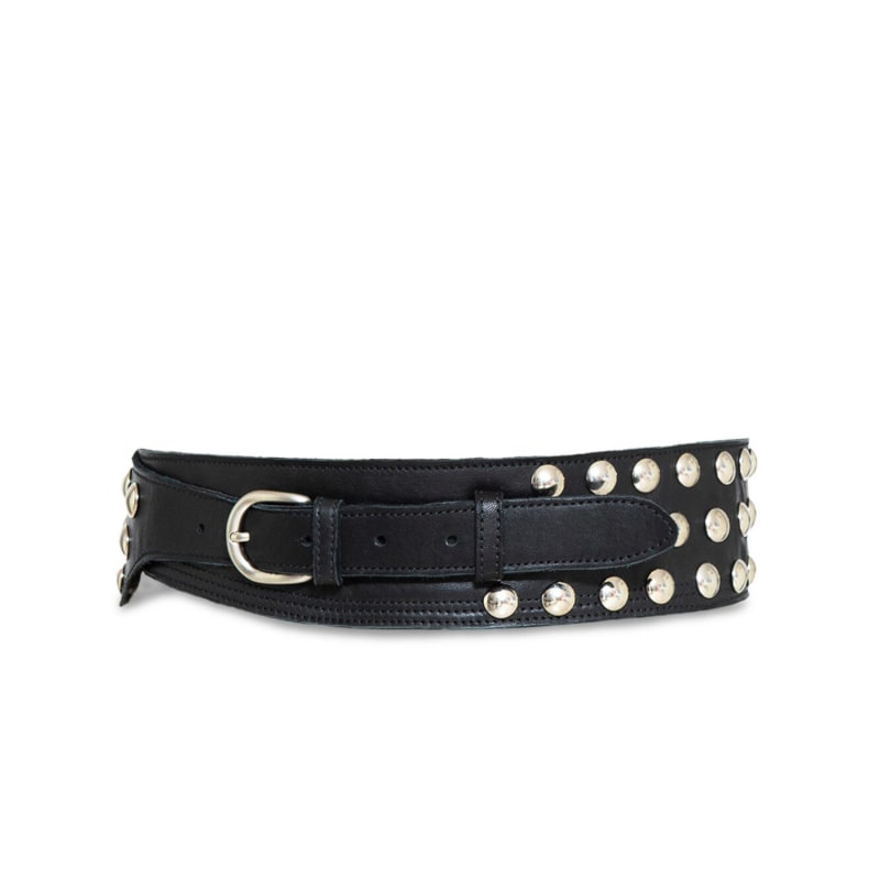 Black studded belt womens shop