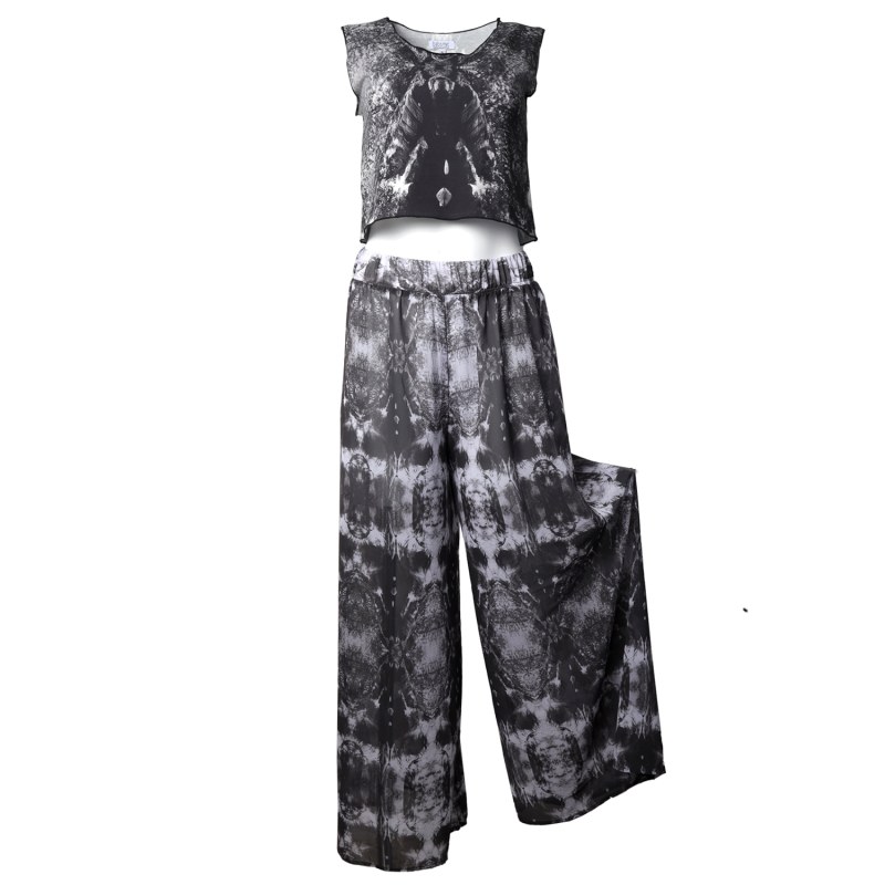 Wide Leg Pant - Brooklyn Bridge Print, Babs Boutique NYC