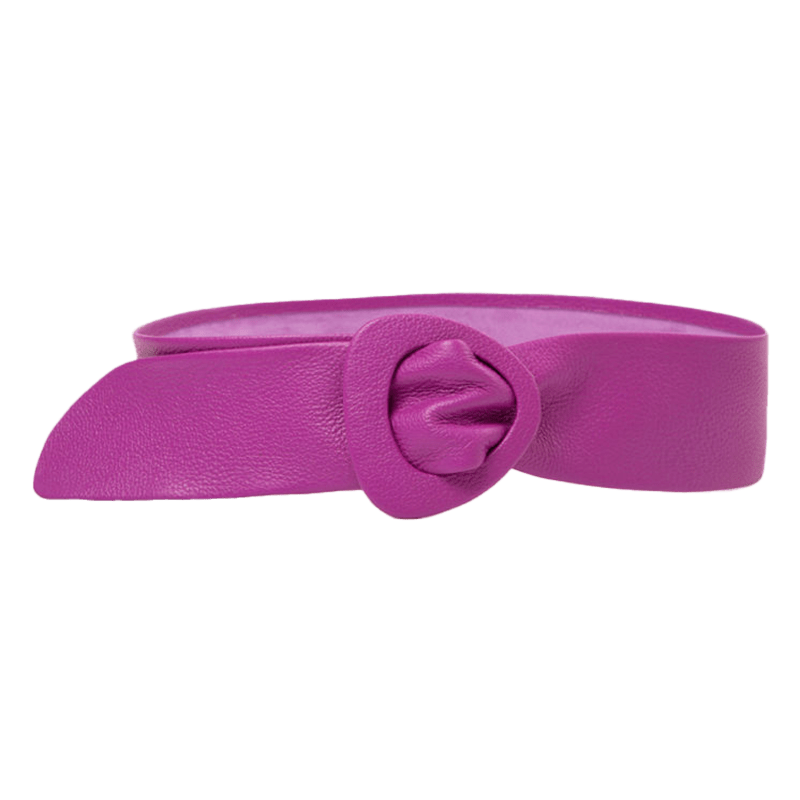 Wide Triangle Buckle Belt Fuchsia by BeltBe