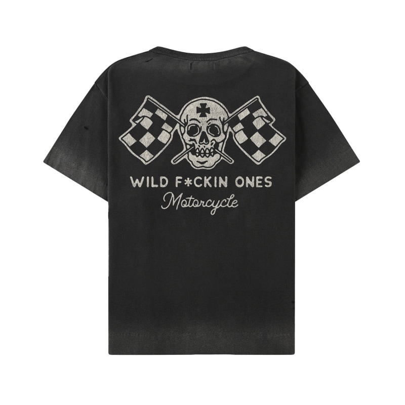 Relics Retro Skull Print Crew T-Shirt