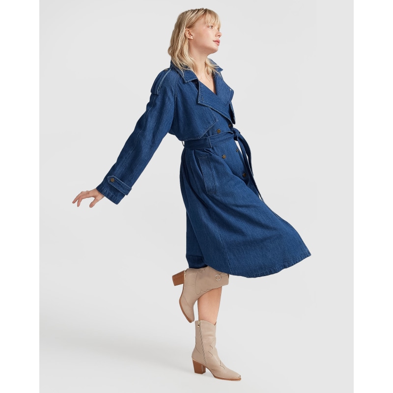 Wild Skies Denim Trench - Mid Denim | Belle & Bloom | Wolf Wild Skies Denim Trench - Mid Denim | Belle & Bloom | Wolf
