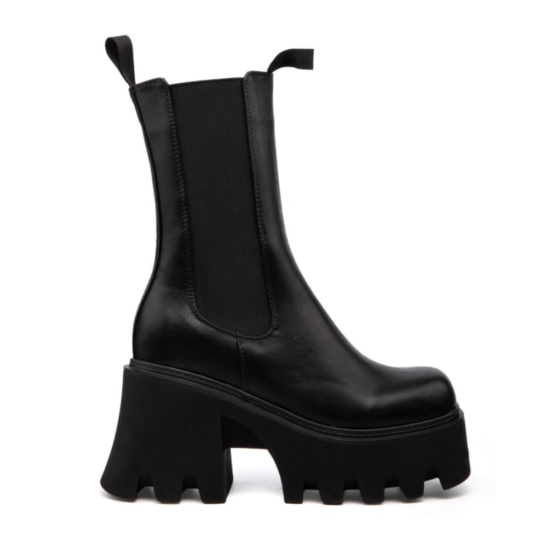 Wipe Out Chunky Platform Ankle Boots LAMODA Wolf Badger