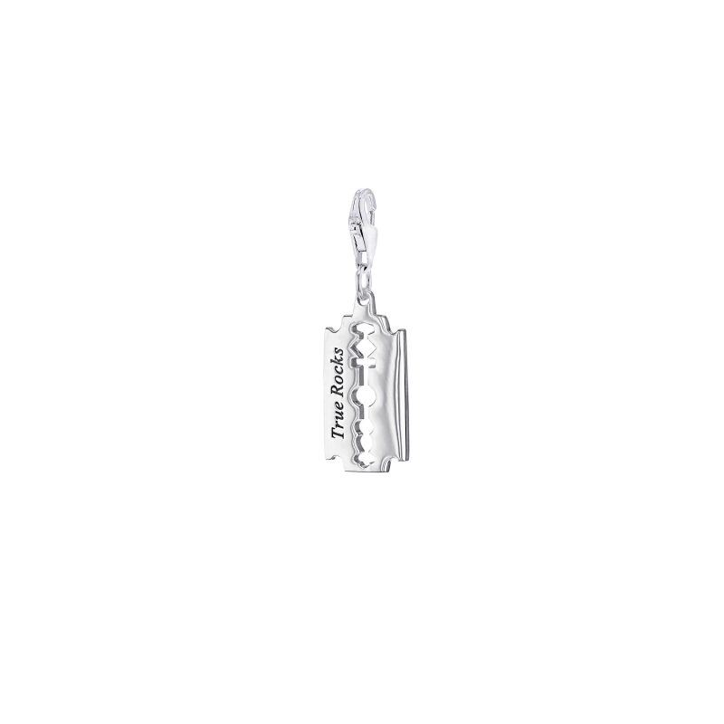 Thumbnail of Sterling Silver Mini Razor Blade Charm image