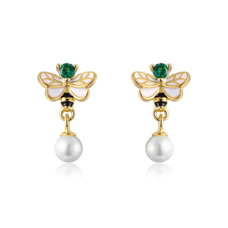 Thumbnail of Bumblebee Pearl Earrings image