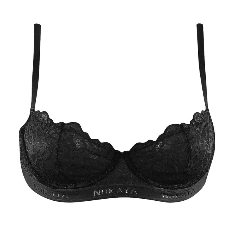 Sci-Fi Lace Triangle Bralette - Black, Nokaya