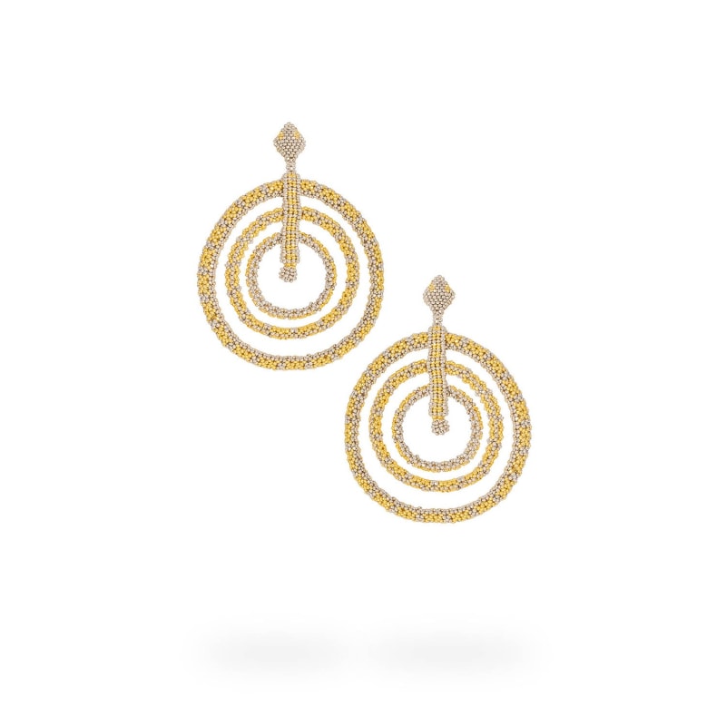 Thumbnail of Spiral Snake Earrings - Gold, Platinum image