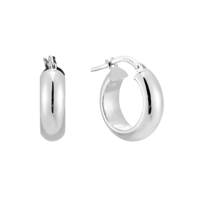 Seol + Gold sterling silver 18mm thick creole hoop earrings in