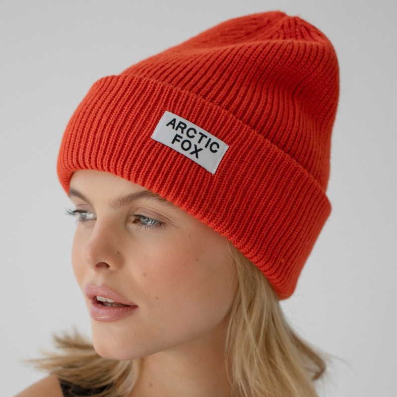 Thumbnail of The Recycled Bottle Beanie In Sunkissed Coral image