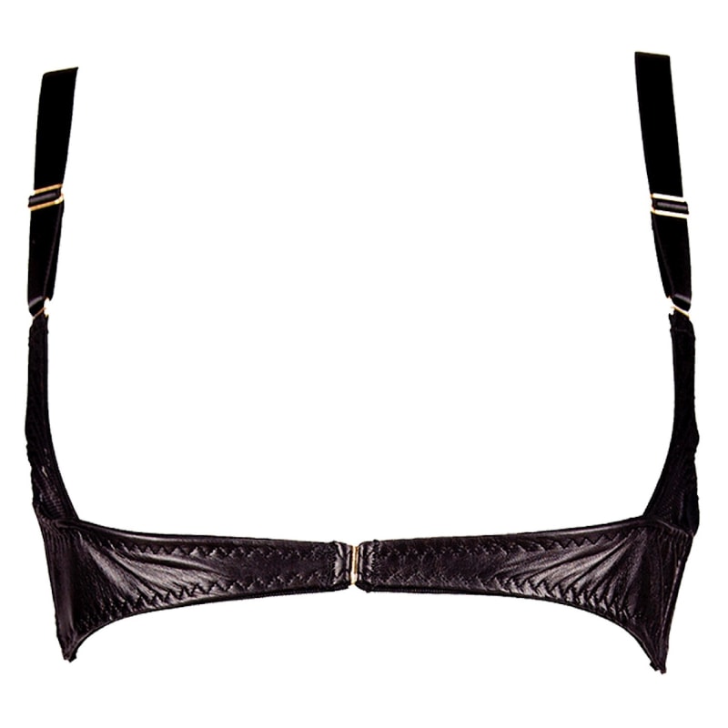 Montana Leather Open Cup Harness Bra, Something Wicked