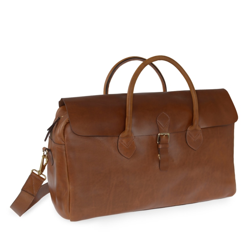 Thumbnail of Herbert Luxe Tan Leather Travel Bag image