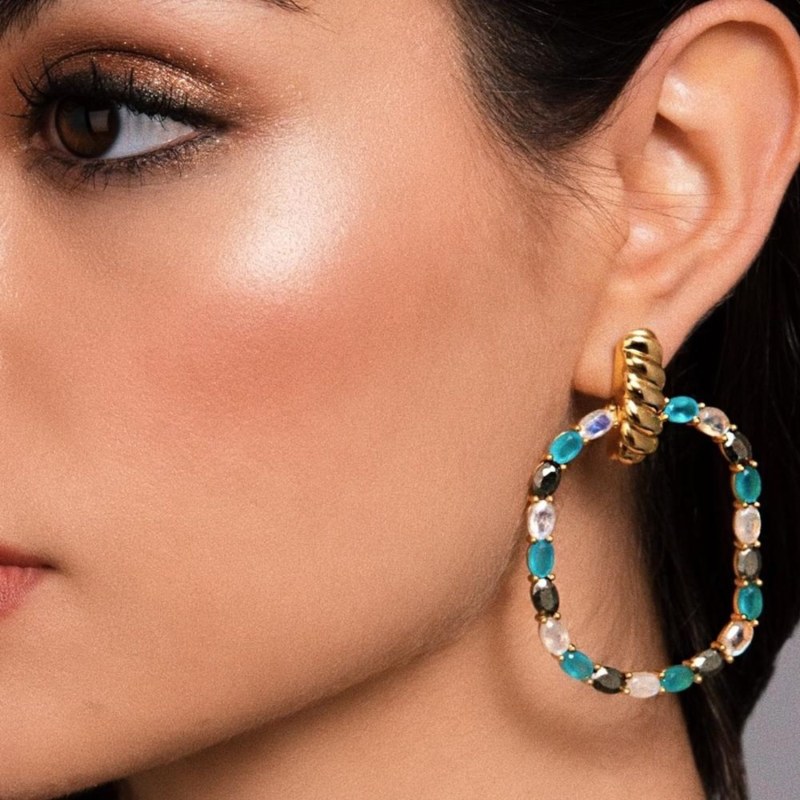 Blue Twiggy Earrings | LAVANI JEWELS | Wolf & Badger