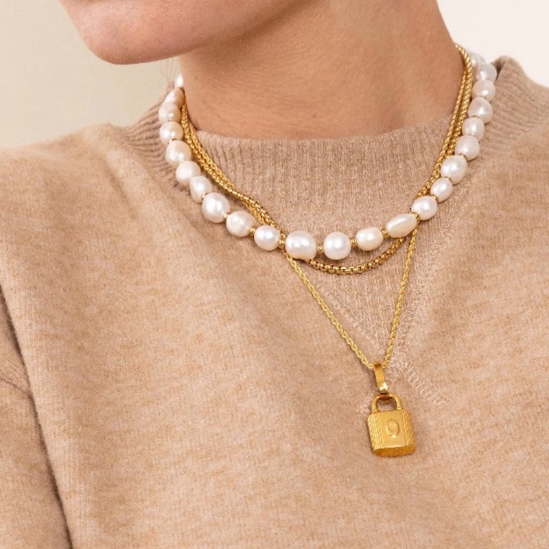 Green Baroque Pearl Choker
