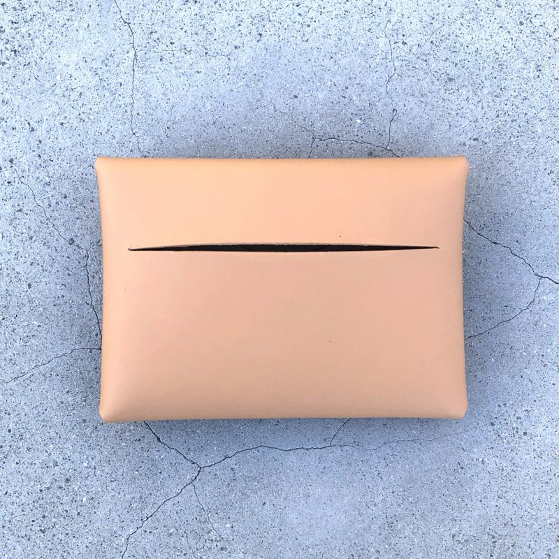 Thumbnail of Women’s Leather Minimal Card Holder Wallet- Cashew image