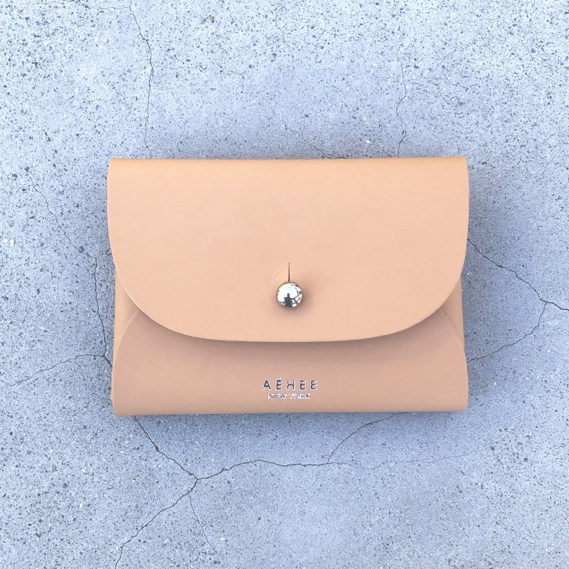 Thumbnail of Women’s Leather Minimal Card Holder Wallet- Cashew image