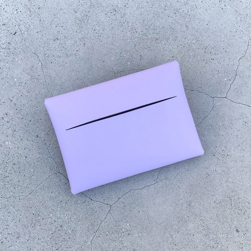 Thumbnail of Women’s Leather Minimal Card Holder Wallet- Lavender image