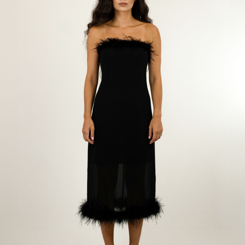 Thumbnail of Womens Ostrich Feather Trimmed Dress image